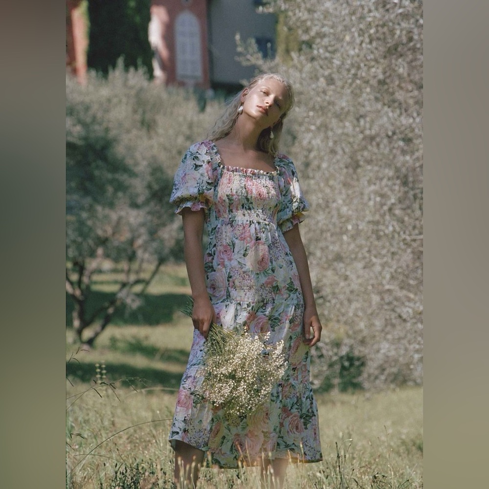 Faithfull The Brand De Christin Floral Midi Dress